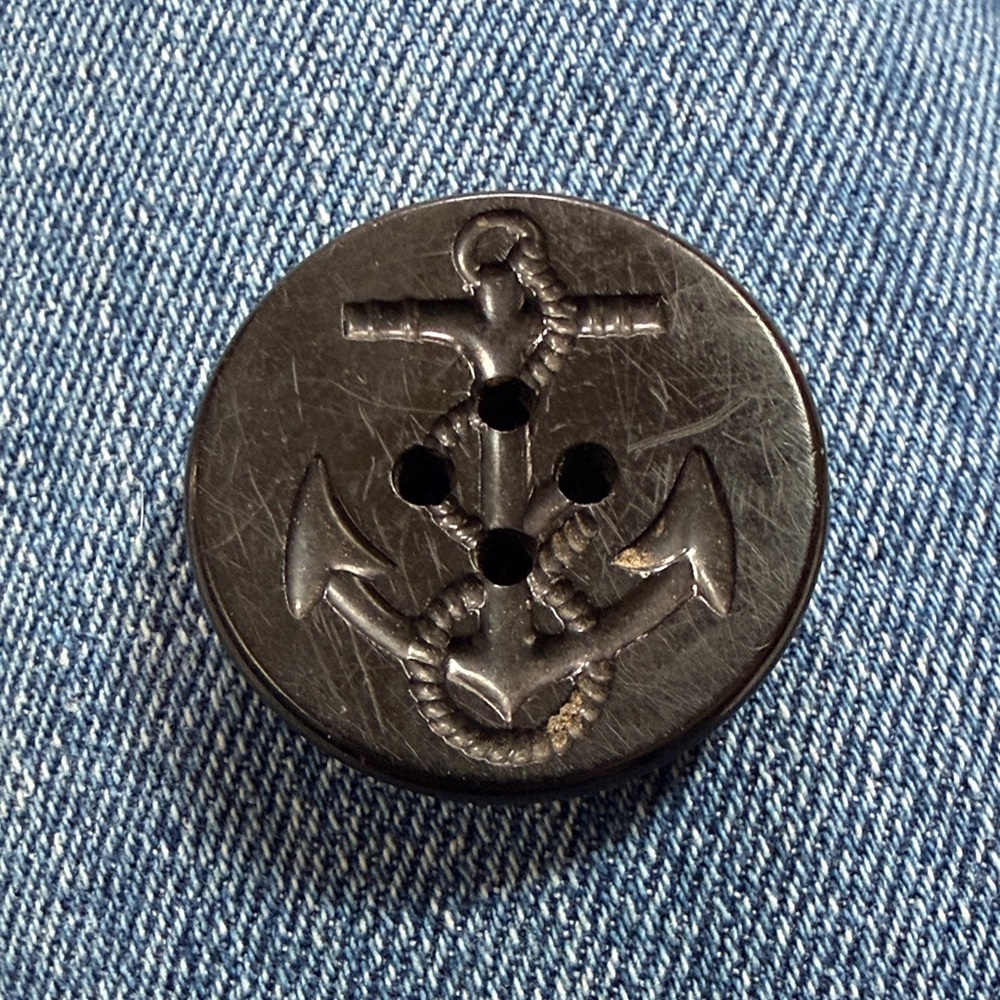 Vintage US Navy Anchor Peacoat Button